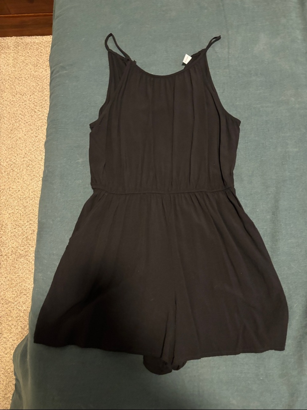 Black Sleeveless Romper - size M